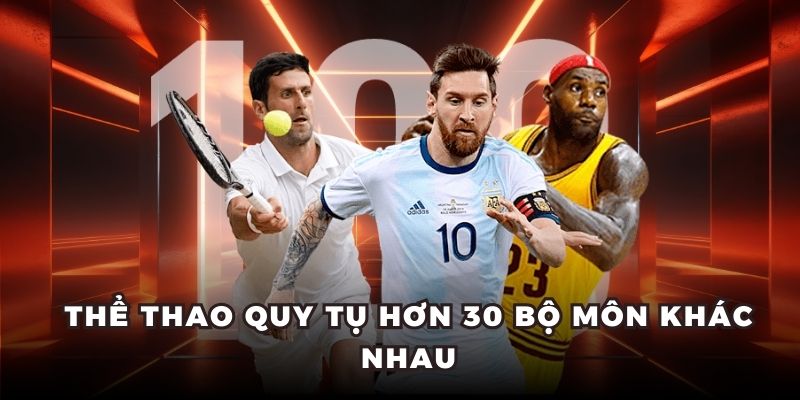 Thể thao quy tụ hơn 30 bộ môn khác nhau